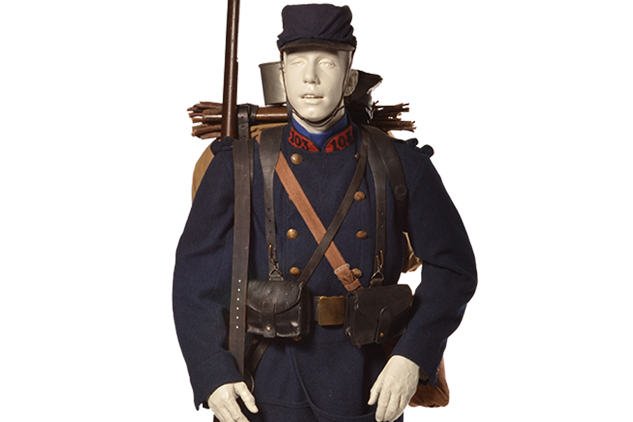 Infantryman from the 103rd line infantry regiment, France, 1914.