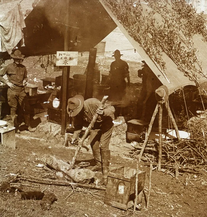 Cuisine en plein air de l'armée américaine