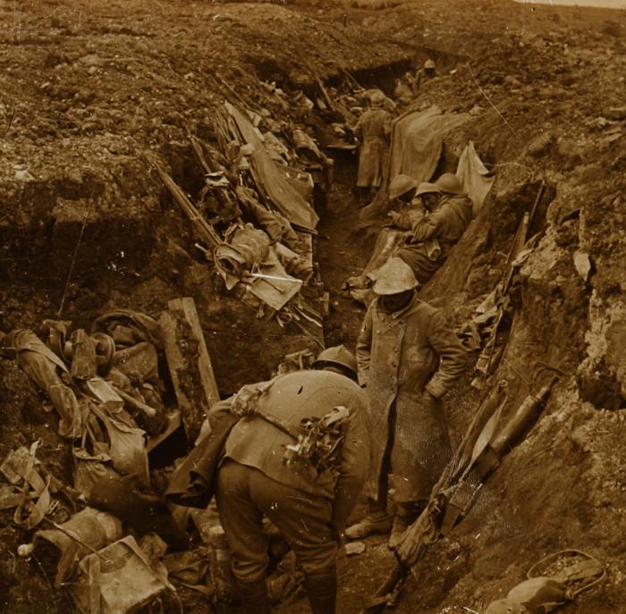 Tranchée à la bataille de Verdun